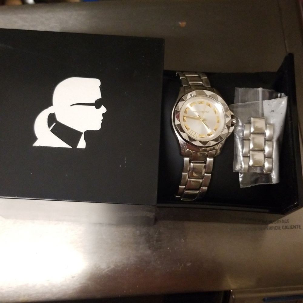 Karl Lagerfeld woman's watch silver and gold